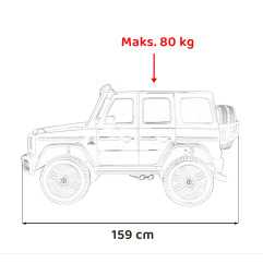 Vaikiškas Elektromobilis Mercedes Benz G63 AMG XXL, Juodas