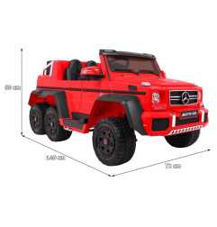 Vaikiškas Elektromobilis Mercedes G63 6x6 MP4, Raudonas
