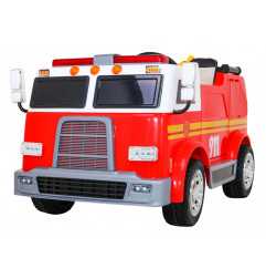 Vaikiškas elektrinis sunkvežimis Fire Truck, Raudonas