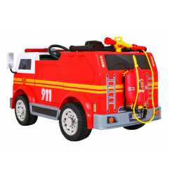 Vaikiškas elektrinis sunkvežimis Fire Truck, Raudonas