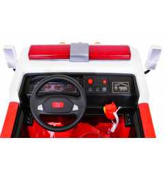 Vaikiškas elektrinis sunkvežimis Fire Truck, Raudonas