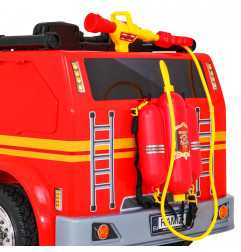 Vaikiškas elektrinis sunkvežimis Fire Truck, Raudonas