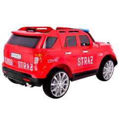 Vaikiškas Elektromobilis SUV Gaisrinė, Raudonas