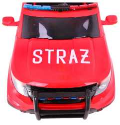 Vaikiškas Elektromobilis SUV Gaisrinė, Raudonas