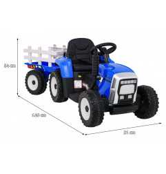 Vaikiškas Elektrinis Traktorius su priekaba BLOW, Mėlynas