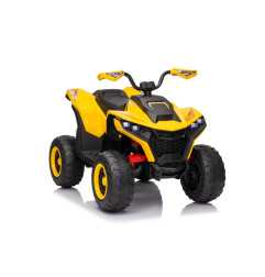 Vaikiškas elektrinis keturratis Quad Fast, Geltonas