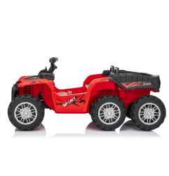 Vaikiškas elektrinis keturratis su priekaba TX ATV, Raudonas