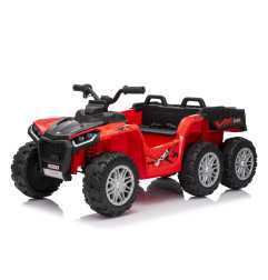 Vaikiškas elektrinis keturratis su priekaba TX ATV, Raudonas