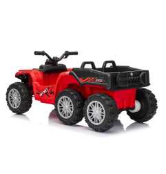 Vaikiškas elektrinis keturratis su priekaba TX ATV, Raudonas