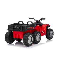 Vaikiškas elektrinis keturratis su priekaba TX ATV, Raudonas