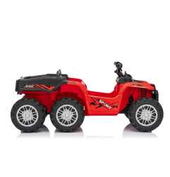 Vaikiškas elektrinis keturratis su priekaba TX ATV, Raudonas
