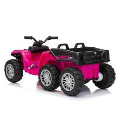 Vaikiškas elektrinis keturratis su priekaba TX ATV, Rožinis