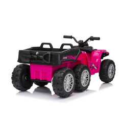 Vaikiškas elektrinis keturratis su priekaba TX ATV, Rožinis