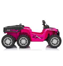 Vaikiškas elektrinis keturratis su priekaba TX ATV, Rožinis