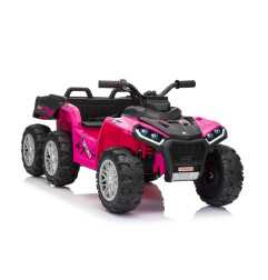 Vaikiškas elektrinis keturratis su priekaba TX ATV, Rožinis