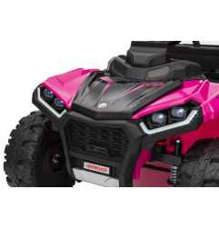 Vaikiškas elektrinis keturratis su priekaba TX ATV, Rožinis