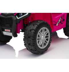 Vaikiškas elektrinis keturratis su priekaba TX ATV, Rožinis