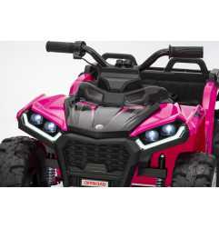 Vaikiškas elektrinis keturratis su priekaba TX ATV, Rožinis