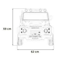 Vaikiškas elektromobilis Land Rover Defender 110 SVX Concept, Juodas