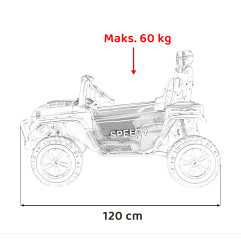 Vaikiškas elektromobilis PASSION 4x4, Raudonas