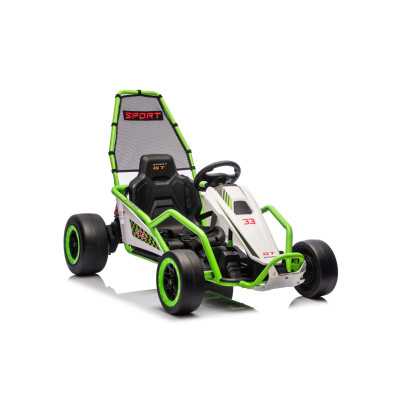 Vaikiškas elektrinis kartingas su drifto funkcija Tornado, Žalias