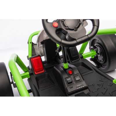 Vaikiškas elektrinis kartingas su drifto funkcija Tornado, Žalias