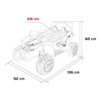 Vaikiškas elektrinis bagis Arctic Cat WILDCAT XX, Žalias