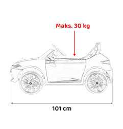 Vaikiškas Elektromobilis Mercedes Benz AMG EQA, Baltas