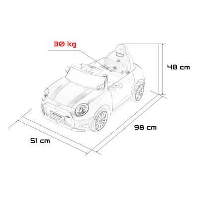 Vaikiškas Elektromobilis Mini Cooper, Juodas