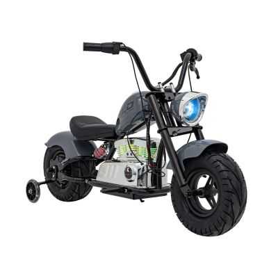 Vaikiškas Elektrinis Motociklas Chopper Warrior, Pilkas - 2