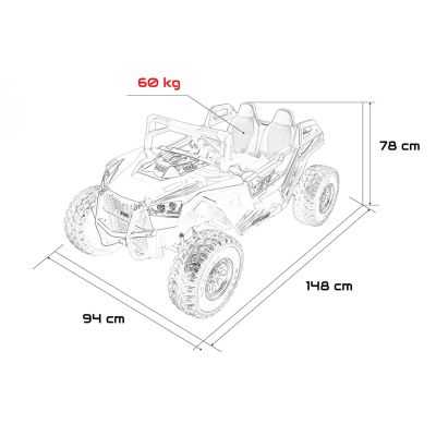 Elektrinis vaikiškas bagis RTR Monster Speed 4x4, Juodas