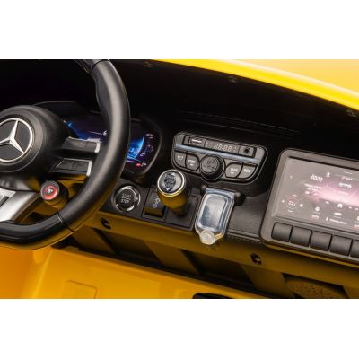 Vaikiškas elektromobilis Mercedes Benz GT63 AMG, Geltonas