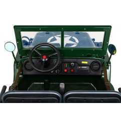 Vaikiškas elektrinis sunkvėžimis Retro 4x4, Žalias