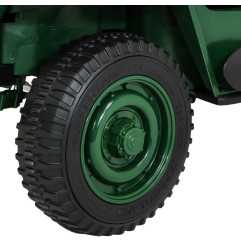 Vaikiškas elektrinis sunkvėžimis Retro 4x4, Žalias