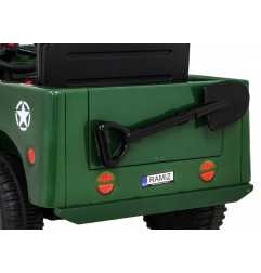 Vaikiškas Elektromobilis Retro Karinis, žalias - 12