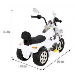 Vaikiškas Elektrinis motociklas Hot Chopper, Baltas