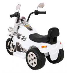 Vaikiškas Elektrinis motociklas Hot Chopper, Baltas