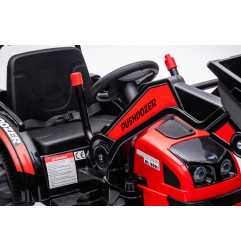 Vaikiškas Elektrinis Traktorius/Ekskavatorius HL389, Raudonas