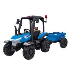 Vaikiškas Elektrinis traktorius su priekaba BLAST, Mėlynas