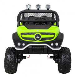 Vaikiškas Elektromobilis Mercedes BENZ UNIMOG, Žalias