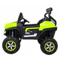 Vaikiškas Elektromobilis Mercedes BENZ UNIMOG, Žalias