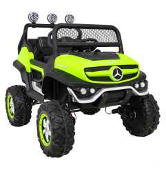 Vaikiškas Elektromobilis Mercedes BENZ UNIMOG, Žalias