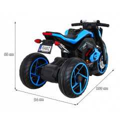 Vaikiškas elektrinis triratis motociklas Future, Mėlynas