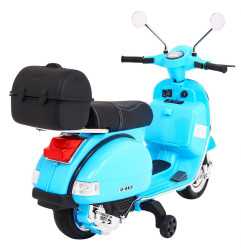 Vaikiškas Elektrinis Motoroleris Vespa, Mėlynas - 8