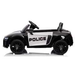 Vaikiškas policijos elektromobilis Audi R8, juodas