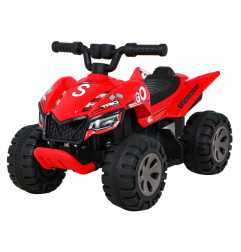 Vaikiškas Elektrinis keturratis The Fastest, raudonas