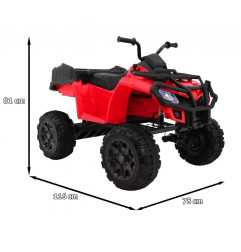Vaikiškas elektrinis keturratis Quad XL ATV su nuotolinio valdymo pultu, Raudonas