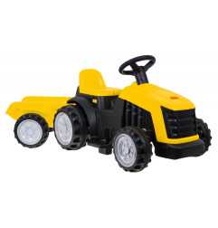 Vaikiškas Elektrinis traktorius su priekaba TR1908T, Geltonas