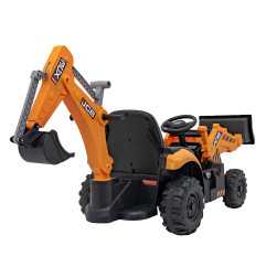 Vaikiškas Elektrinis Traktorius/Ekskavatorius  JCB 2in1, Geltonas
