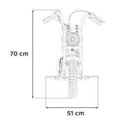 Vaikiškas Elektrinis motociklas Chopper SPEED, Mėlynas - 14